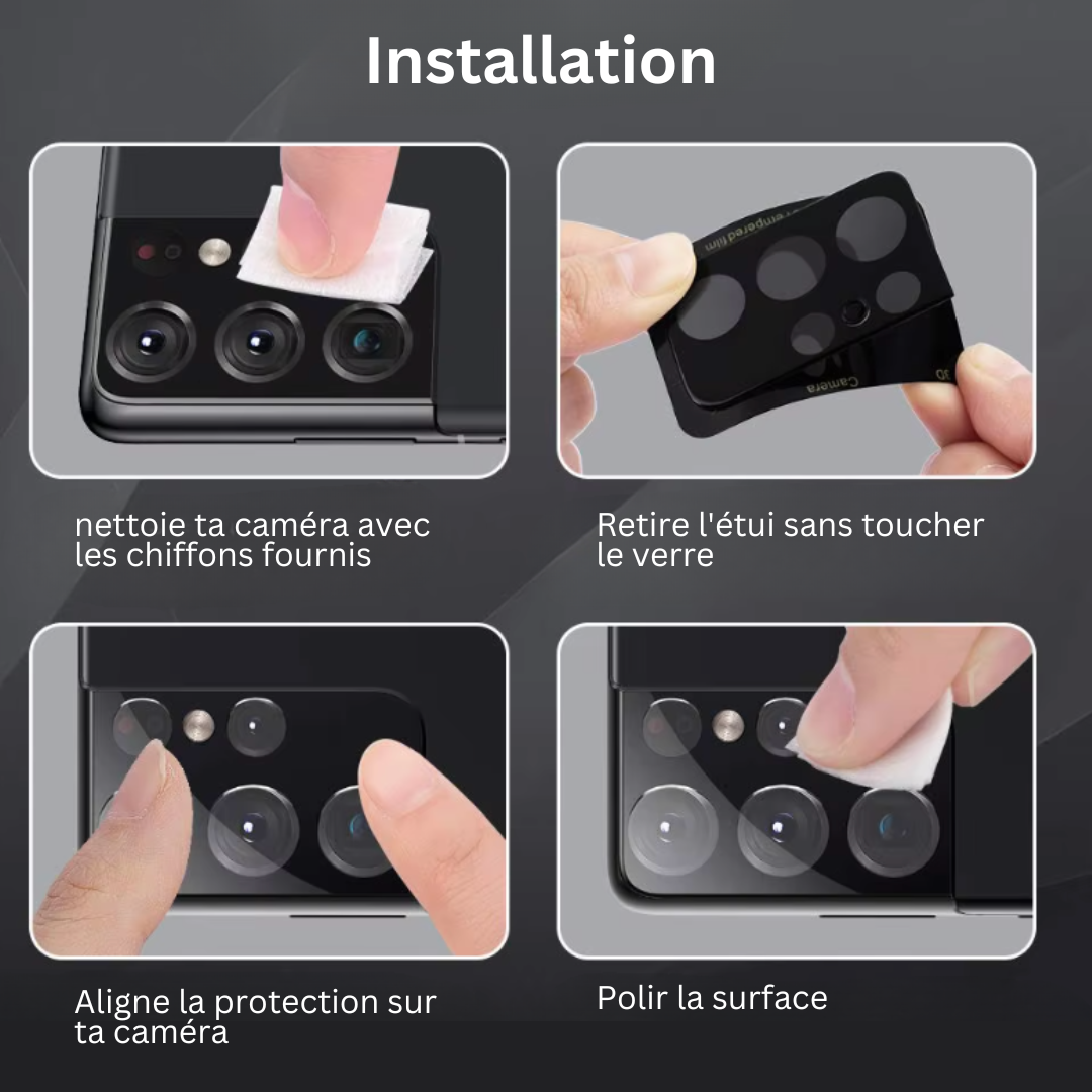 Protection complète de la caméra Xiaomi/Redmi (2 pièces)