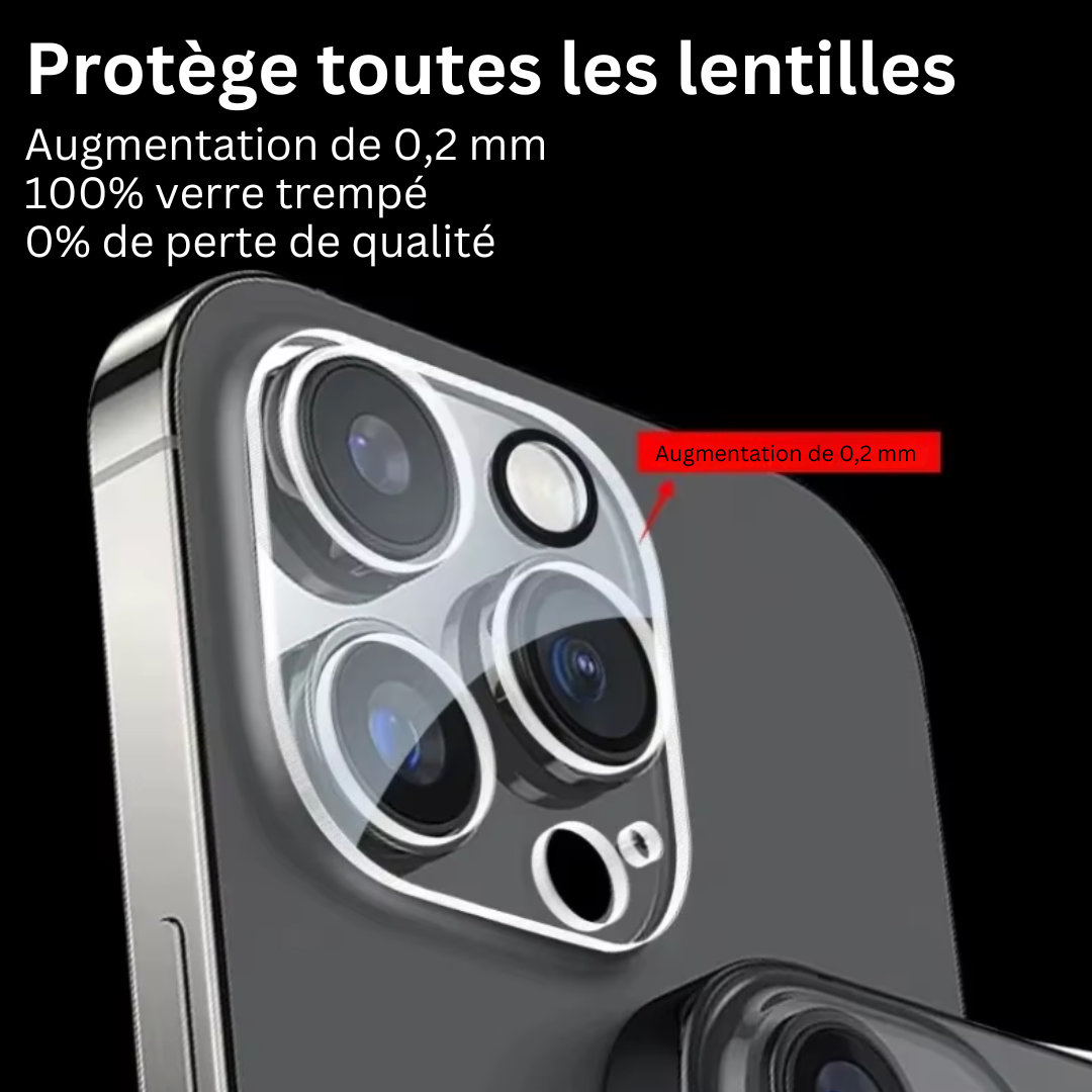 Protection complète de l'appareil photo de l'iPhone (2 pièces)