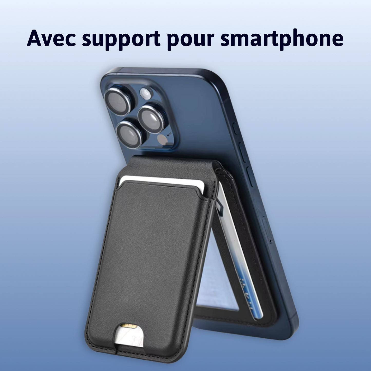 Portefeuille en cuir pliable