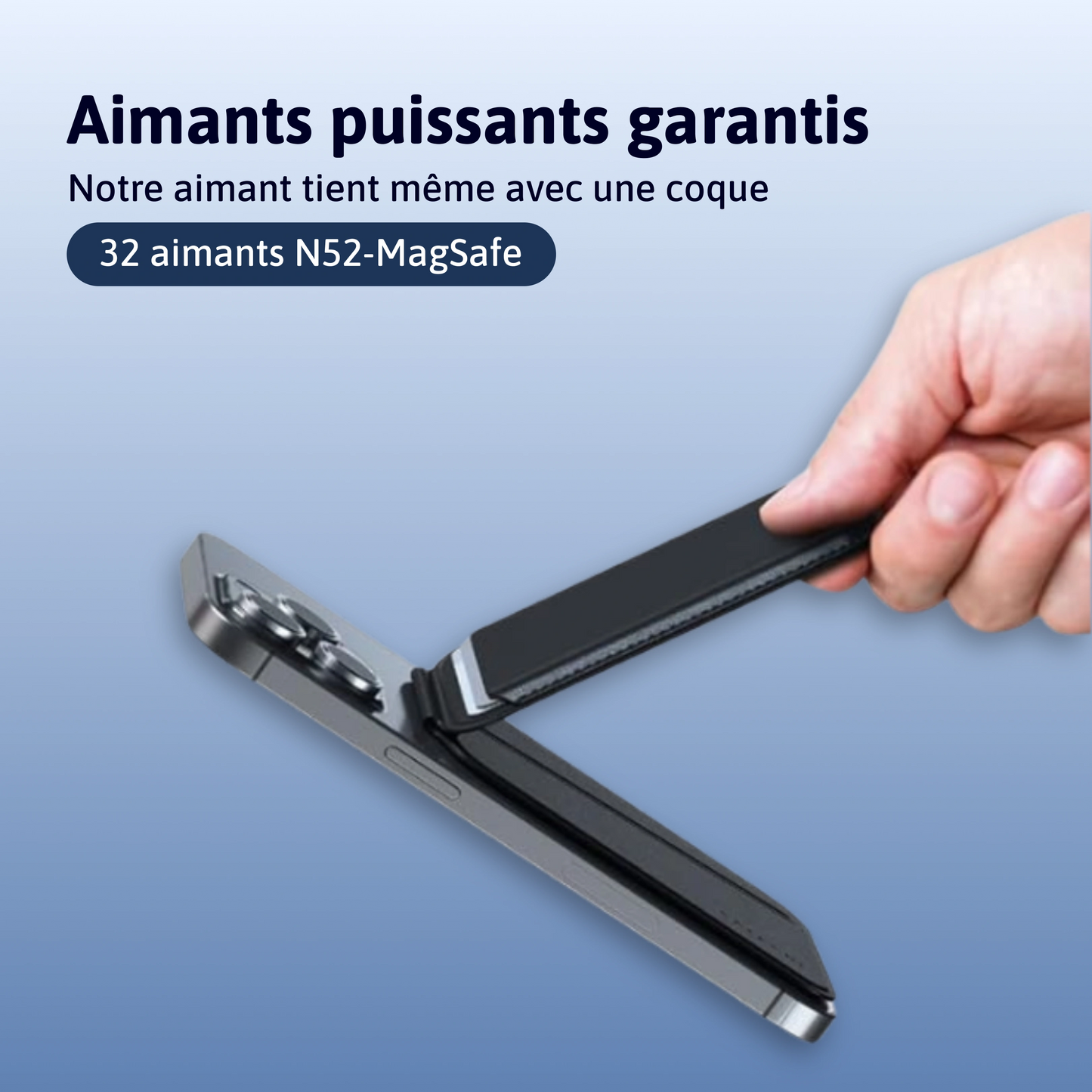 Portefeuille en cuir pliable