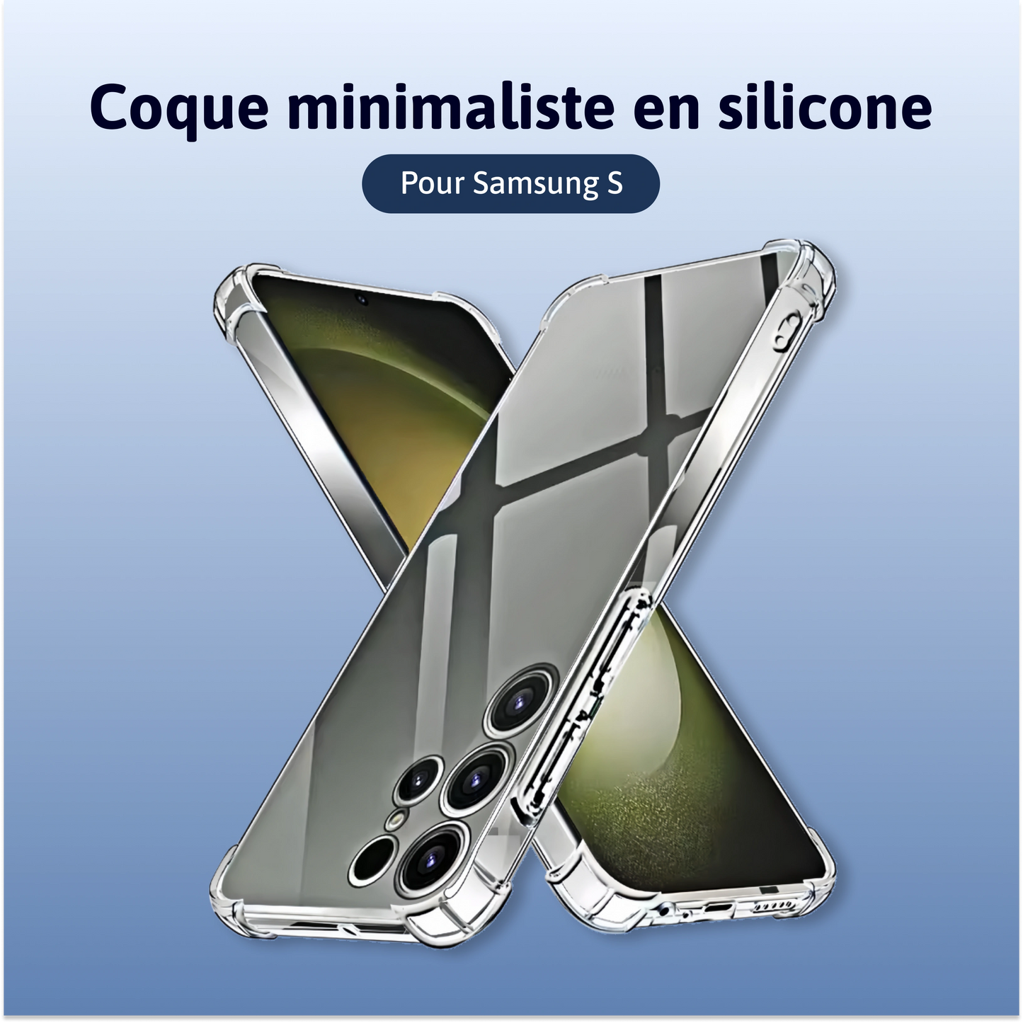 Coque minimaliste en silicone Samsung S