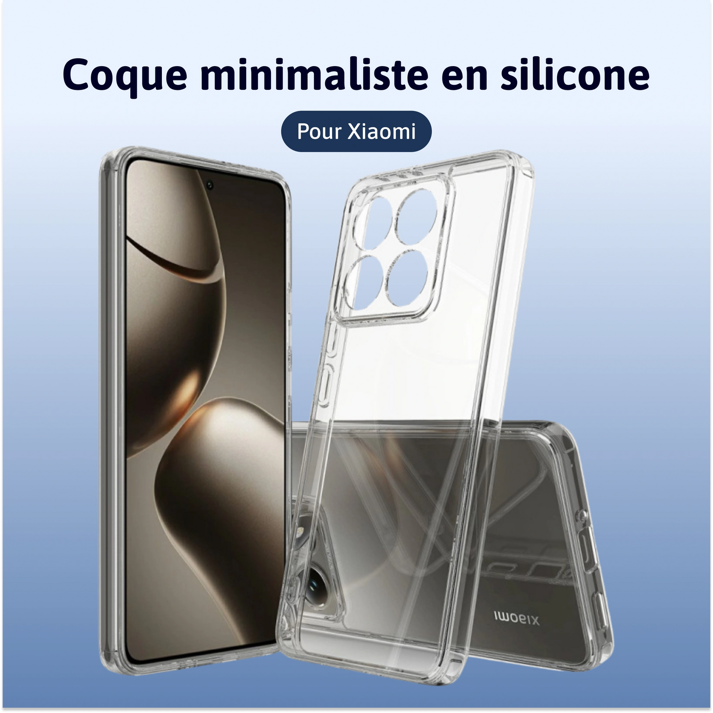 Coque minimaliste en silicone - Xiaomi