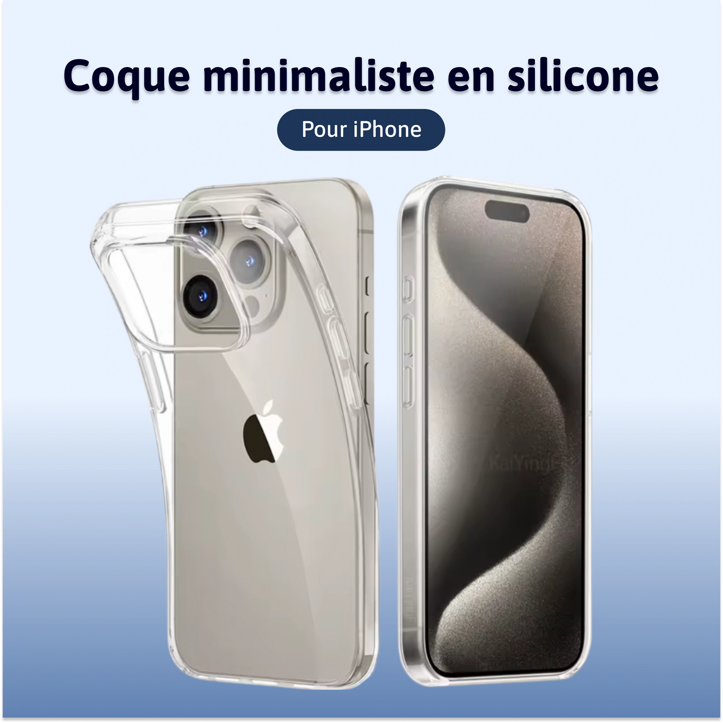 Coque minimaliste en silicone