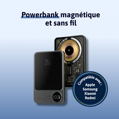Powerbank magnétique et sans fil