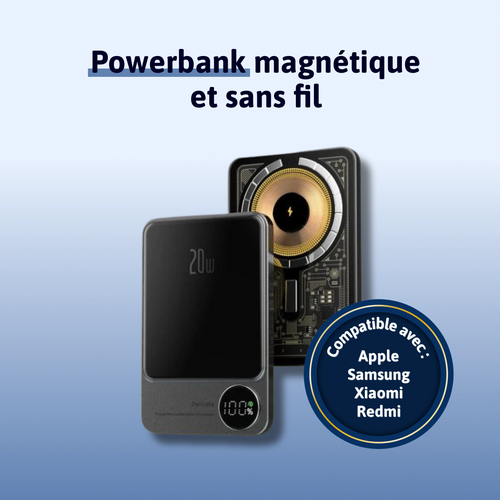 Powerbank magnétique et sans fil