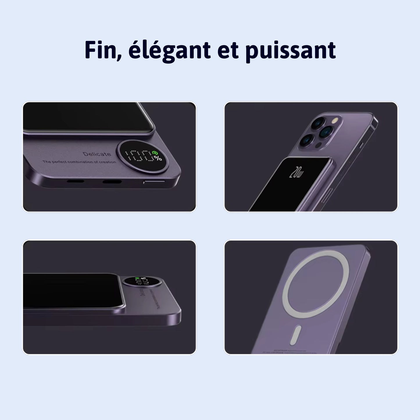 Powerbank magnétique et sans fil