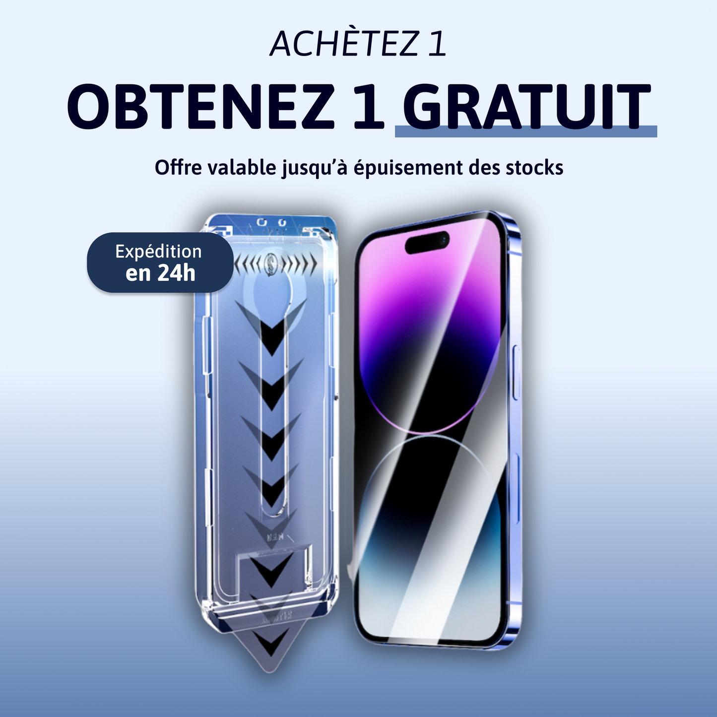 Protection d'écran 3 en 1 - iPhone