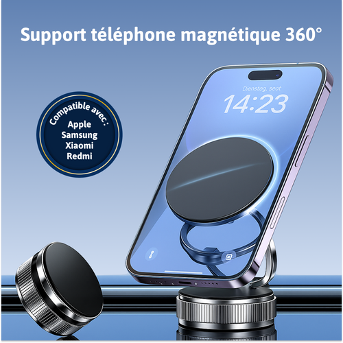 Support téléphone magnétique 360°