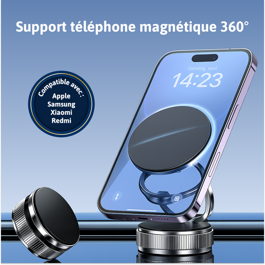 Support téléphone magnétique 360°
