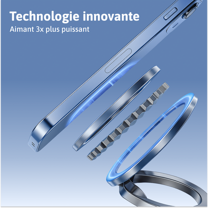 Support téléphone magnétique 360°