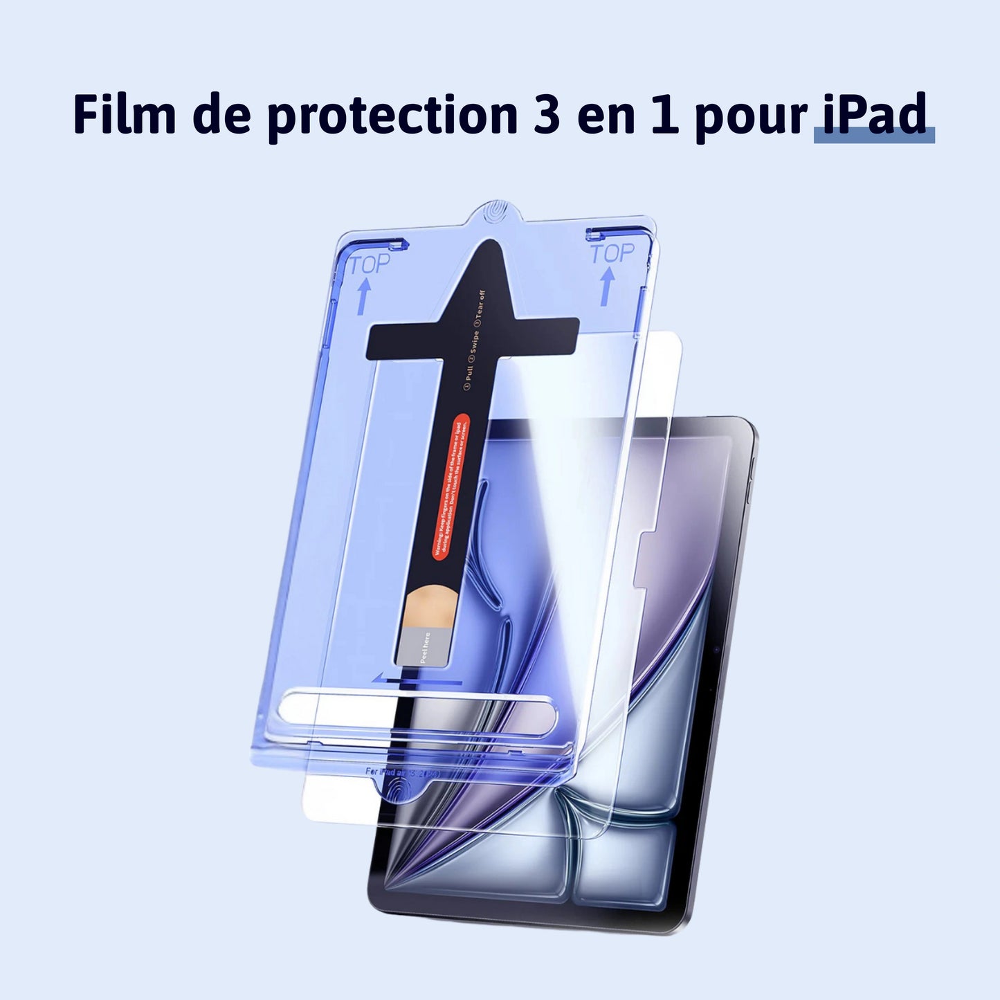 Film de protection 3 en 1 pour iPad